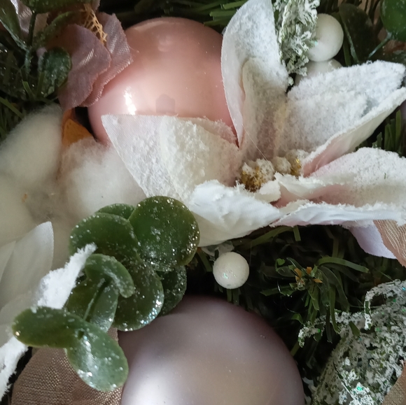 22" Victorian Christmas Wreath Farmhouse Handmade - Picture 7 of 8